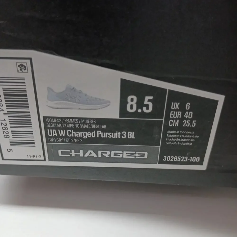Under Armour Charged Pursuit 3 Women Size 8.5‎ Gray Shoes